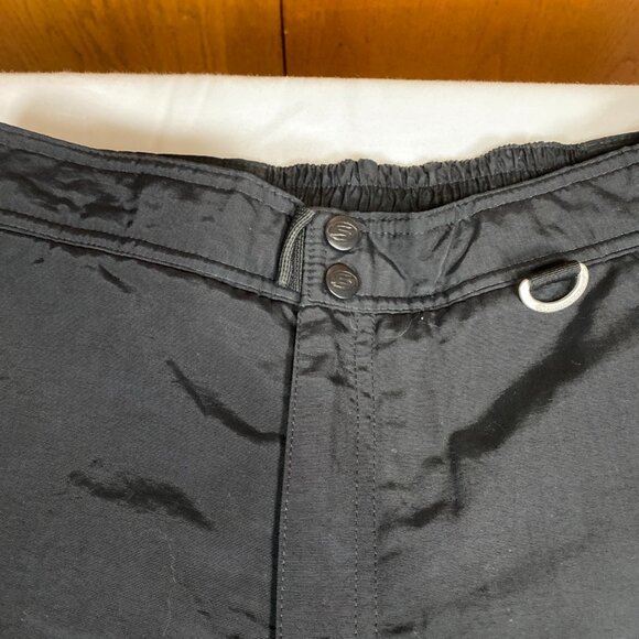 Slalom Insulated L Nylon Black Ski Pants - Picture 4 of 7